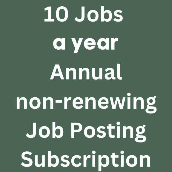 Image with text saying 10 jobs a year Annual Job package subscription
